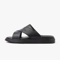 حذاء تركي طبي اصبع مفتوح ( أسود )