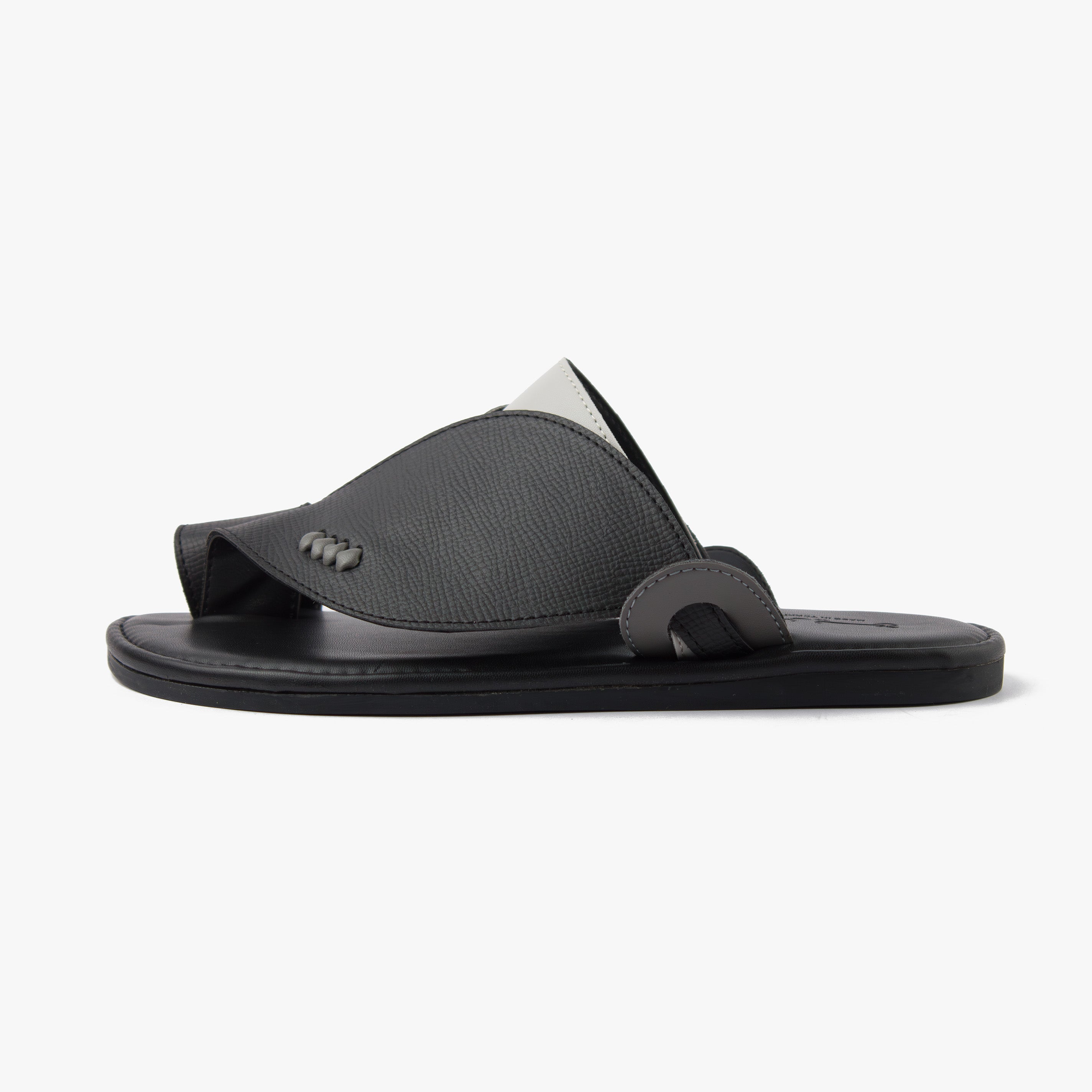 حذاء شرقي تركي جلد فاخر (أسود&رصاصي)