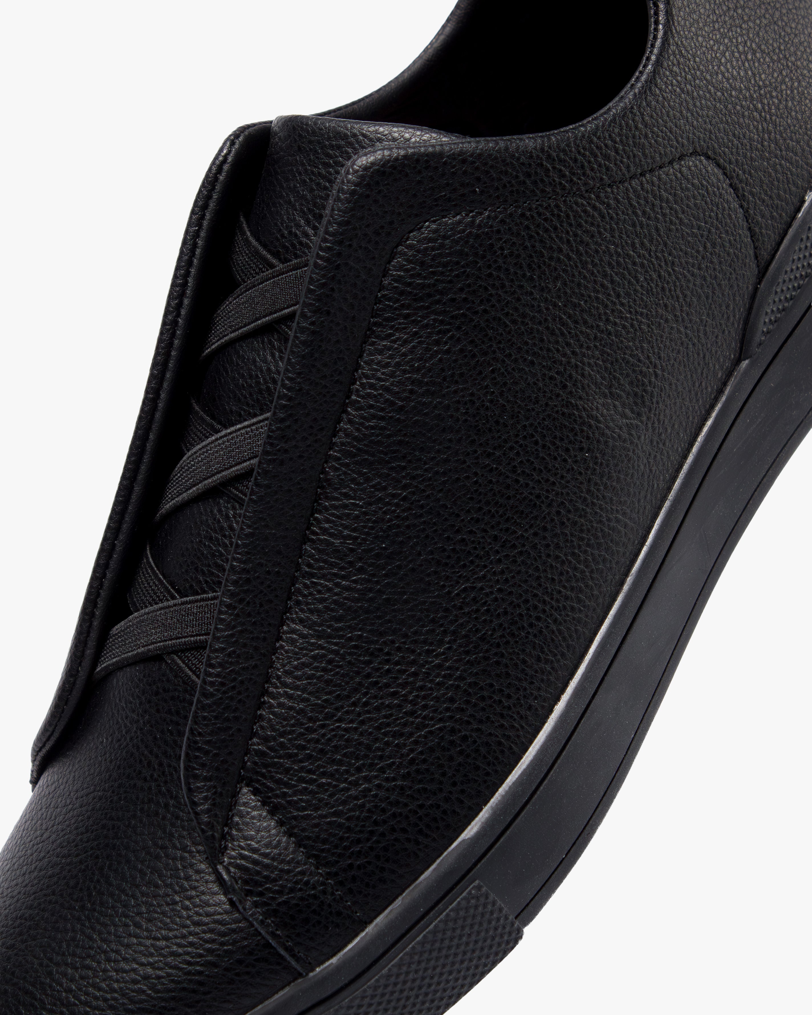 حذاء كاجوال رجالي جلد فاخر(أسود)