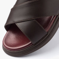 حذاء تركي طبي اصبع مفتوح ( بني )