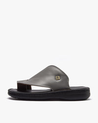 حذاء شرقي طبي خياطة يدوية (رصاصي&أسود)