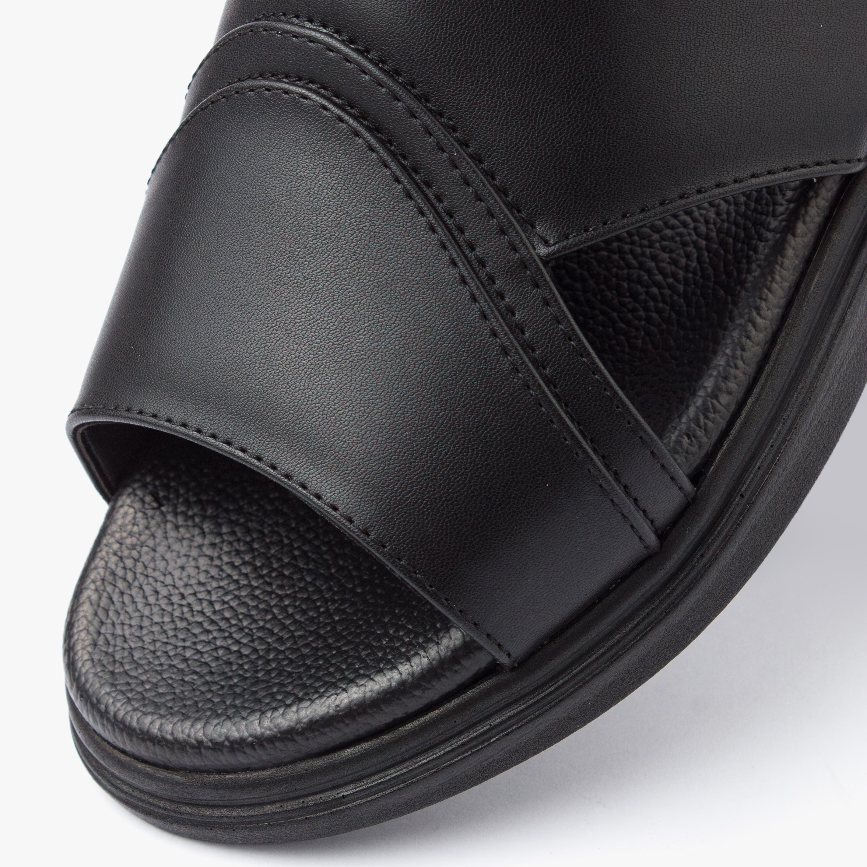 حذاء تركي طبي اصبع مفتوح ( أسود )