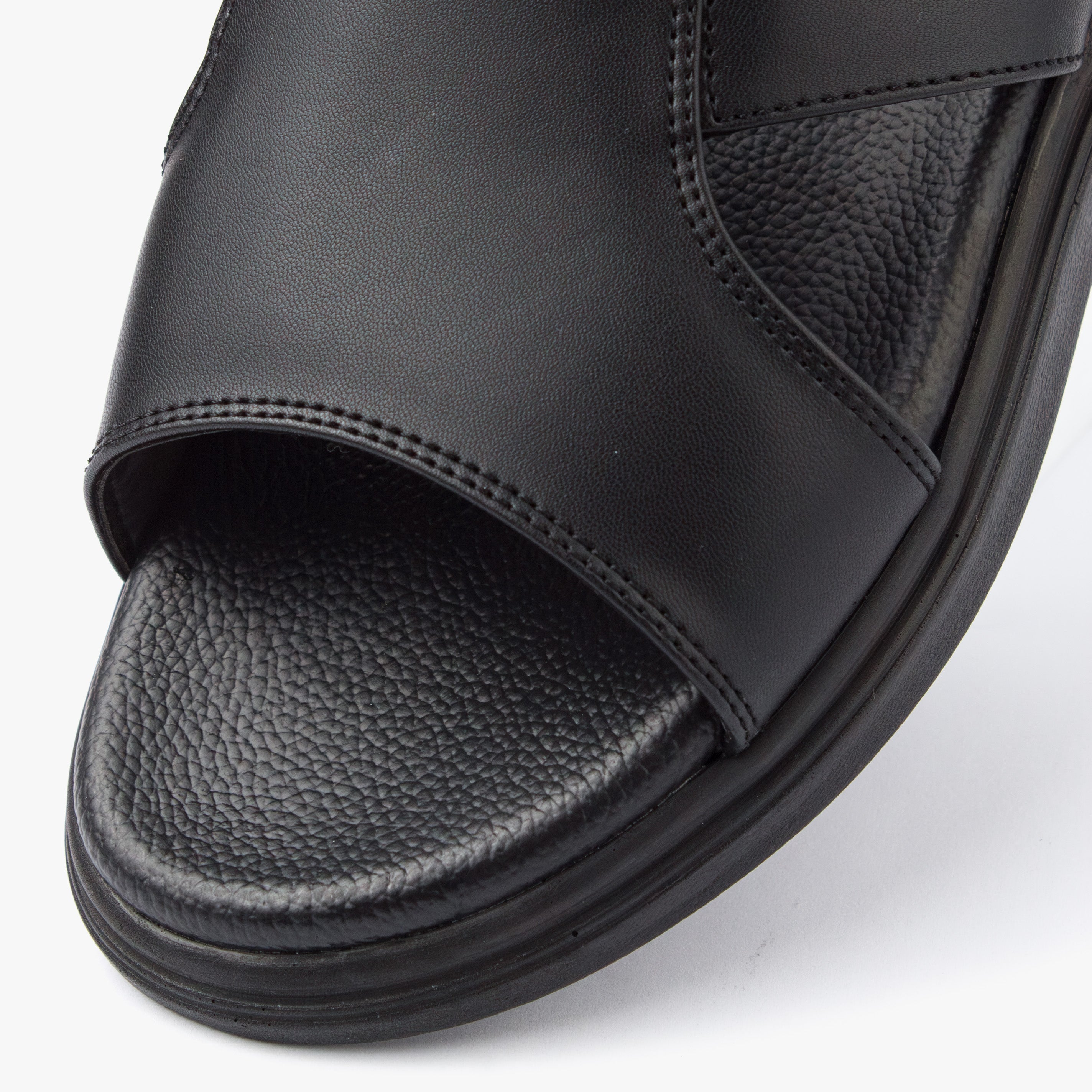 حذاء تركي طبي اصبع مفتوح ( أسود )