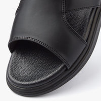 حذاء تركي طبي اصبع مفتوح ( أسود )