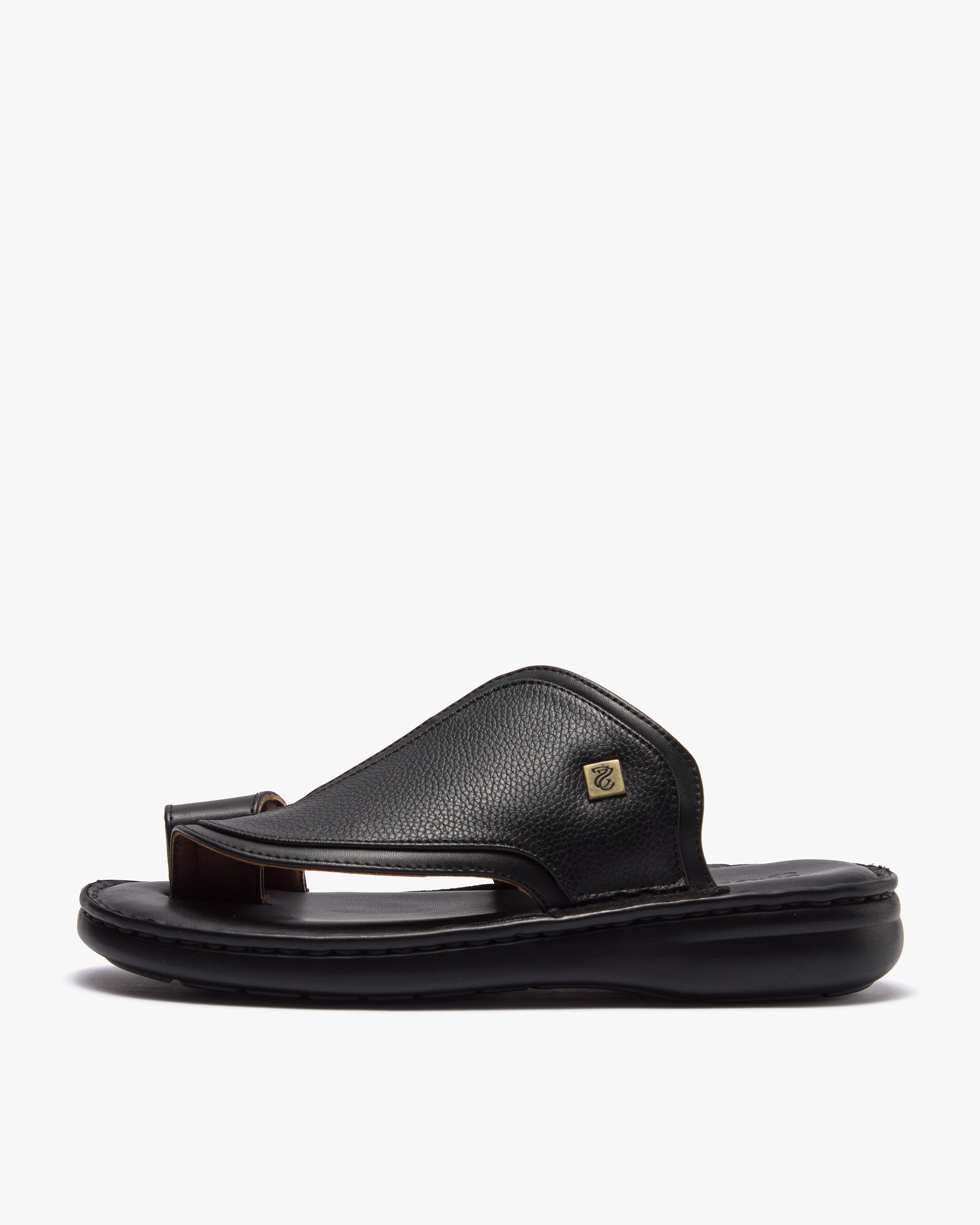 حذاء شرقي طبي خياطة يدوية (أسود)