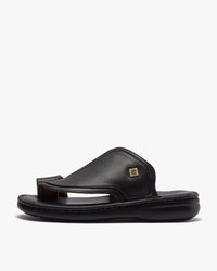 حذاء شرقي طبي خياطة يدوية (أسود)