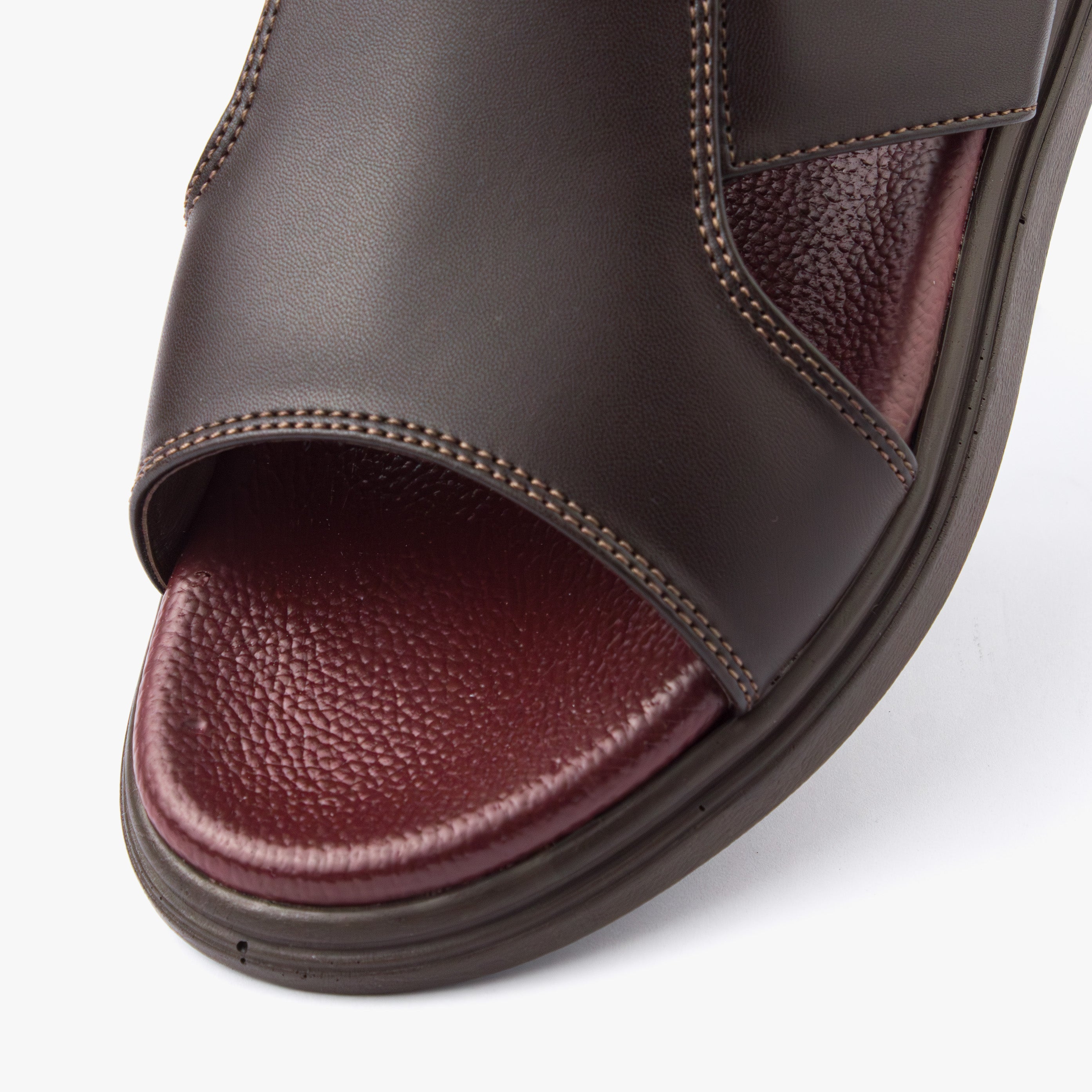 حذاء تركي طبي اصبع مفتوح ( بني )