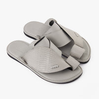 حذاء شرقي تركي شكل جلد الثعبان (رصاصي)