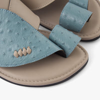 حذاء شرقي تركي شكل جلد التمساح (سماوي&بيج)