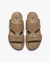 نعال خليجي طبي بنقشة هندسية (بيج)