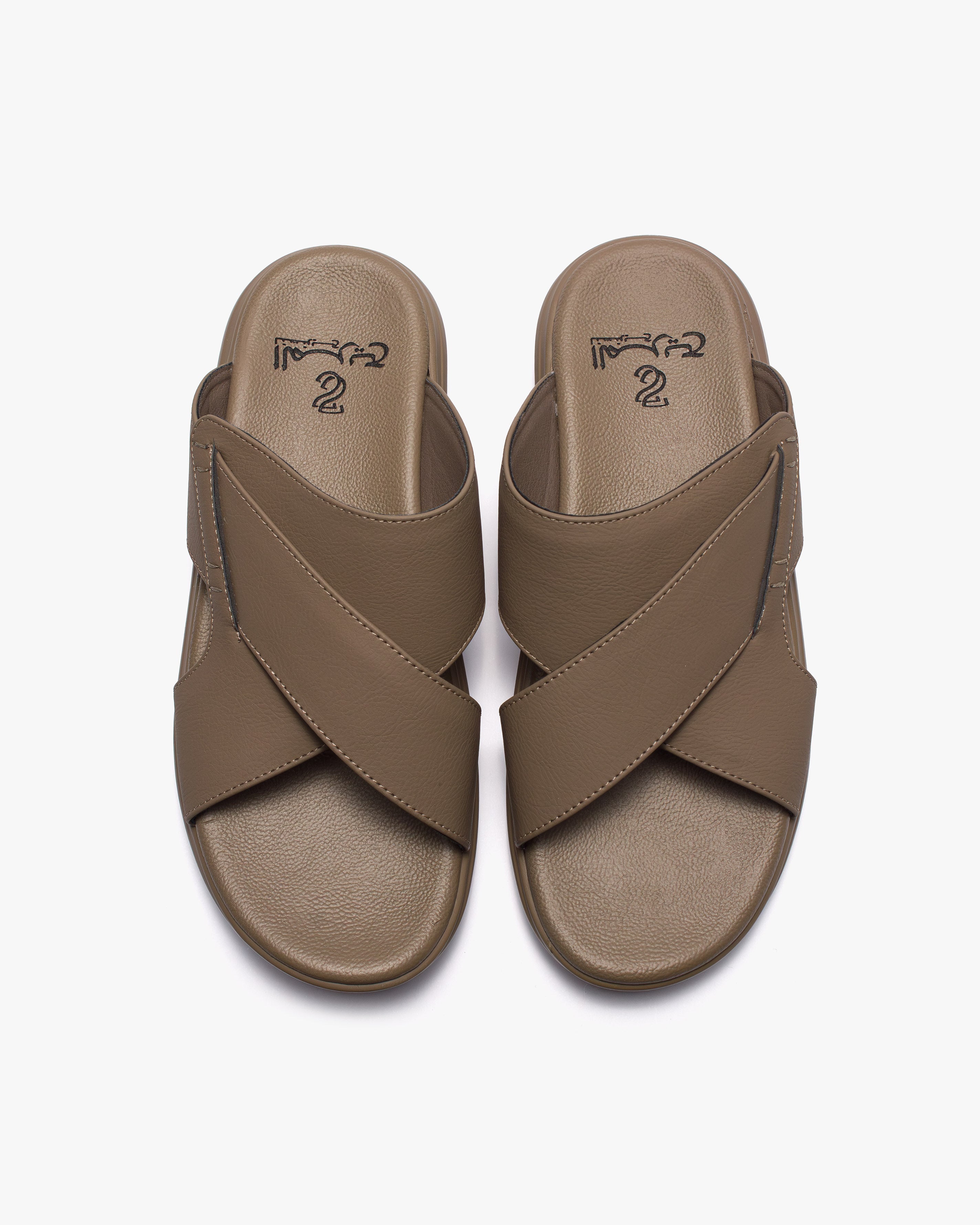 نعال مريح بتصميم متقاطع (بيج)