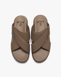 نعال مريح بتصميم متقاطع (بيج)