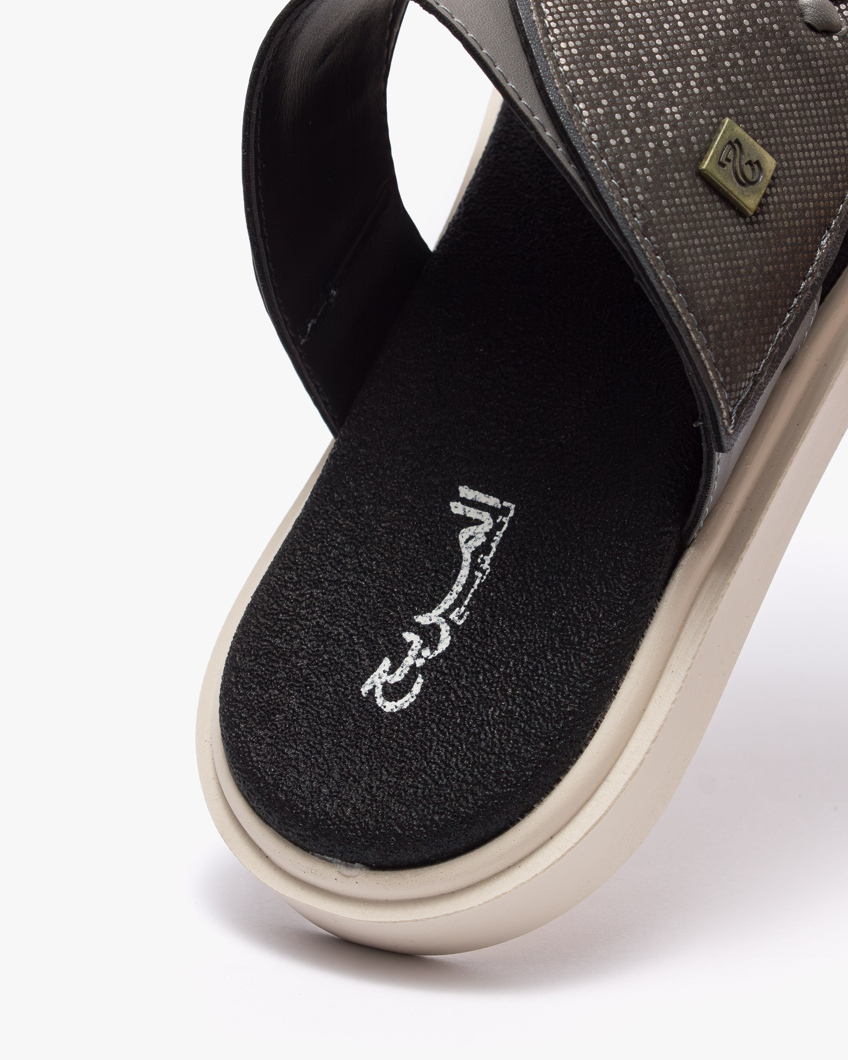 نعال شرقي عصري منقط نجوم (رصاصي&بيج)