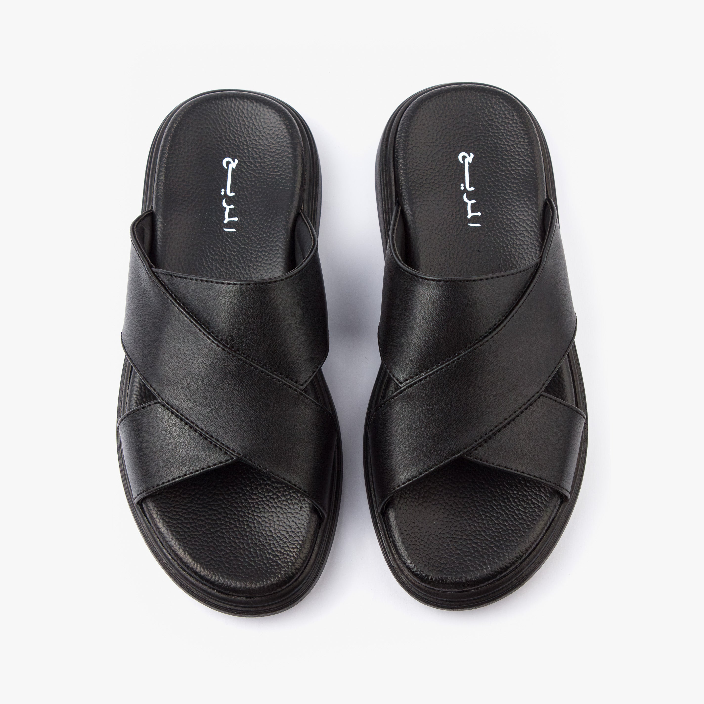 حذاء تركي طبي اصبع مفتوح ( أسود )