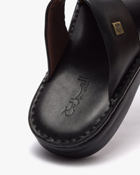 نعال طبي خياطة يدوية (أسود)