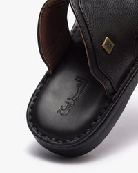 حذاء شرقي طبي خياطة يدوية (أسود)