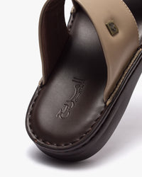 نعال طبي خياطة يدوية (بيج&بني)