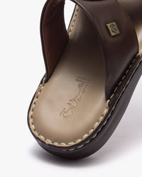 نعال طبي خياطة يدوية (بني&بيج)