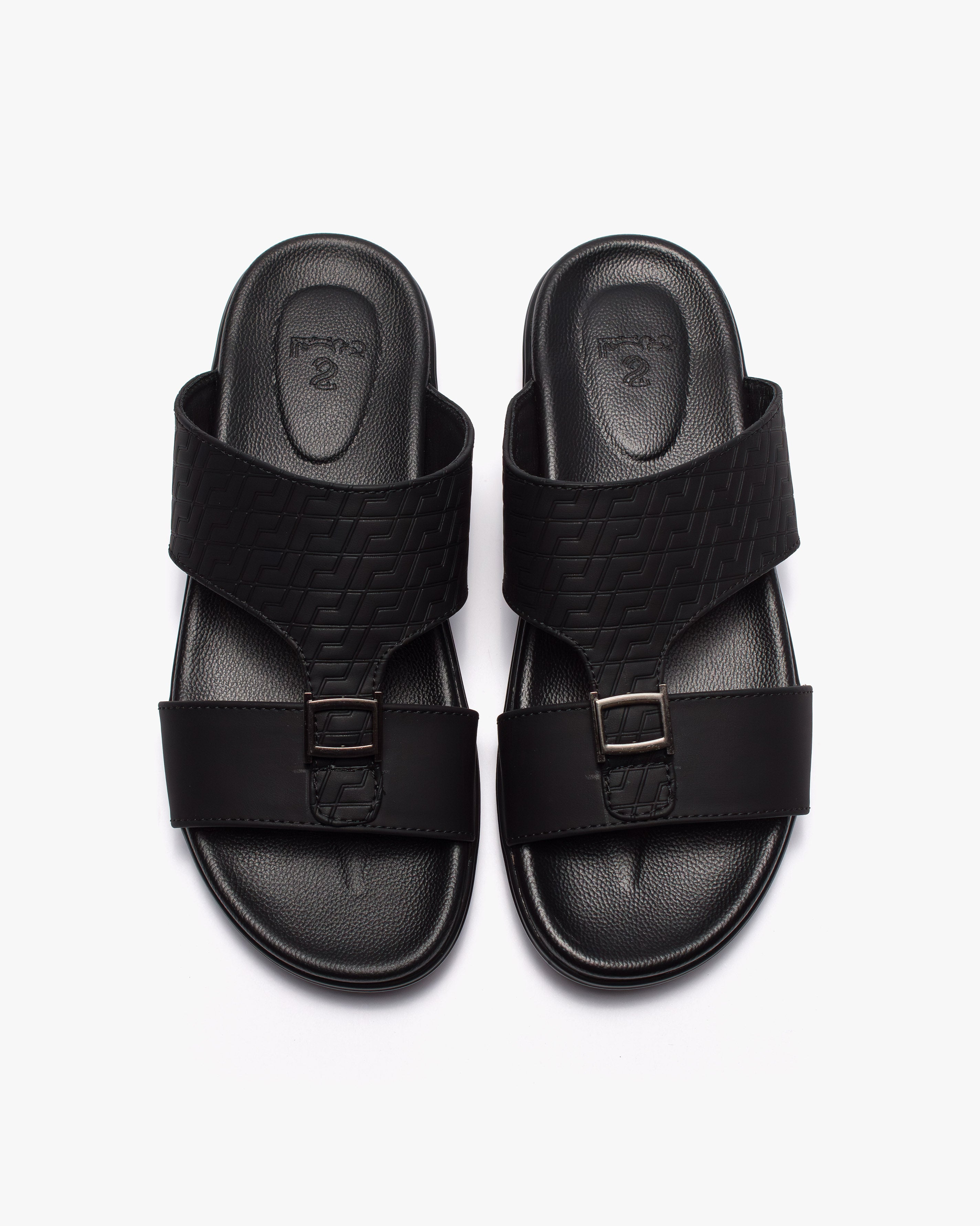 نعال خليجي طبي بنقشة هندسية (أسود)