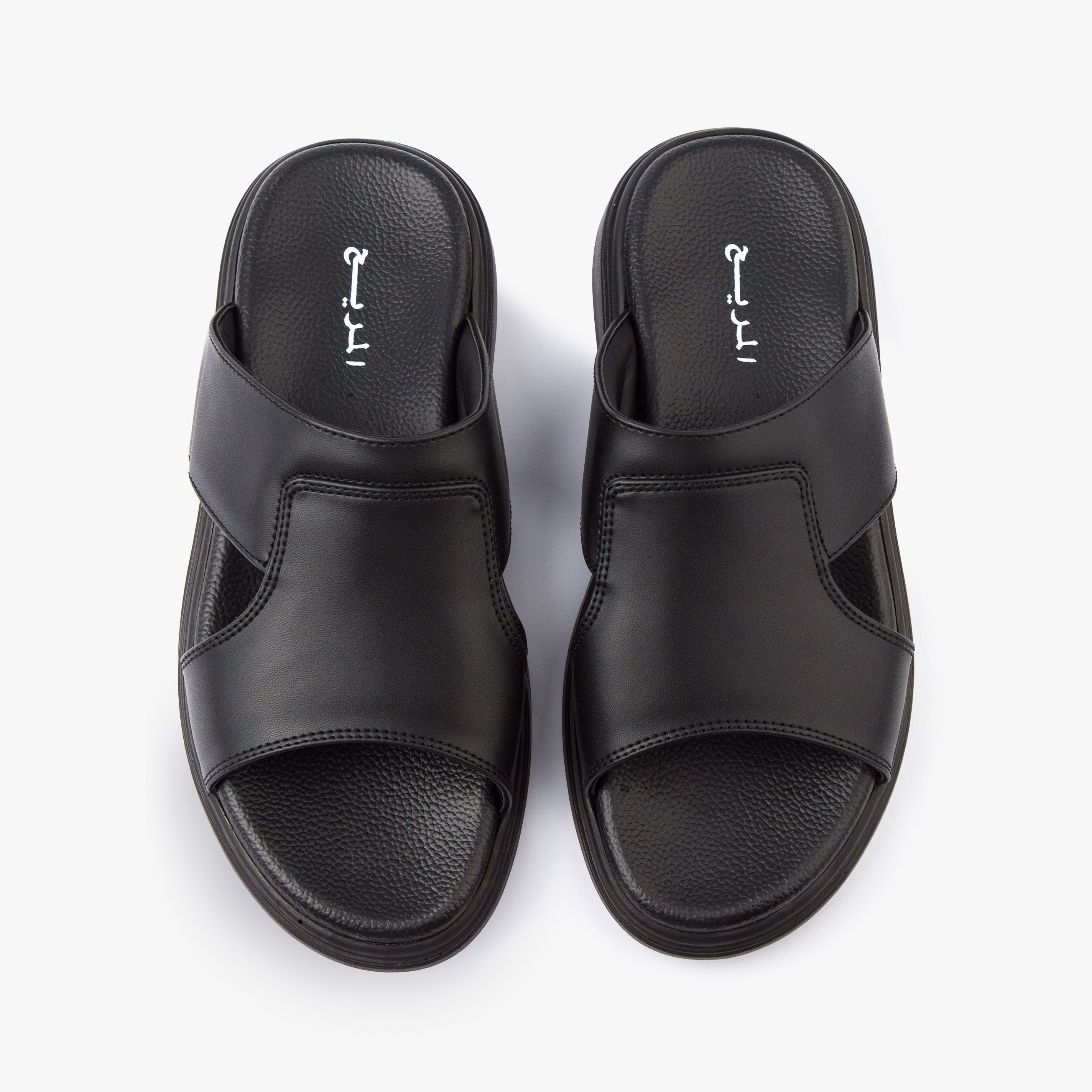 حذاء تركي طبي اصبع مفتوح ( أسود )