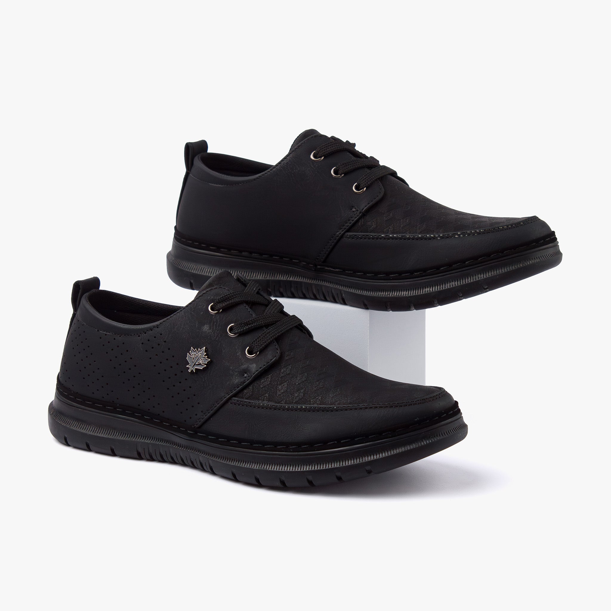 حذاء كاجوال رجالي بربطة (أسود)