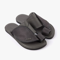 حذاء شرقي تركي جلد (رصاصي)