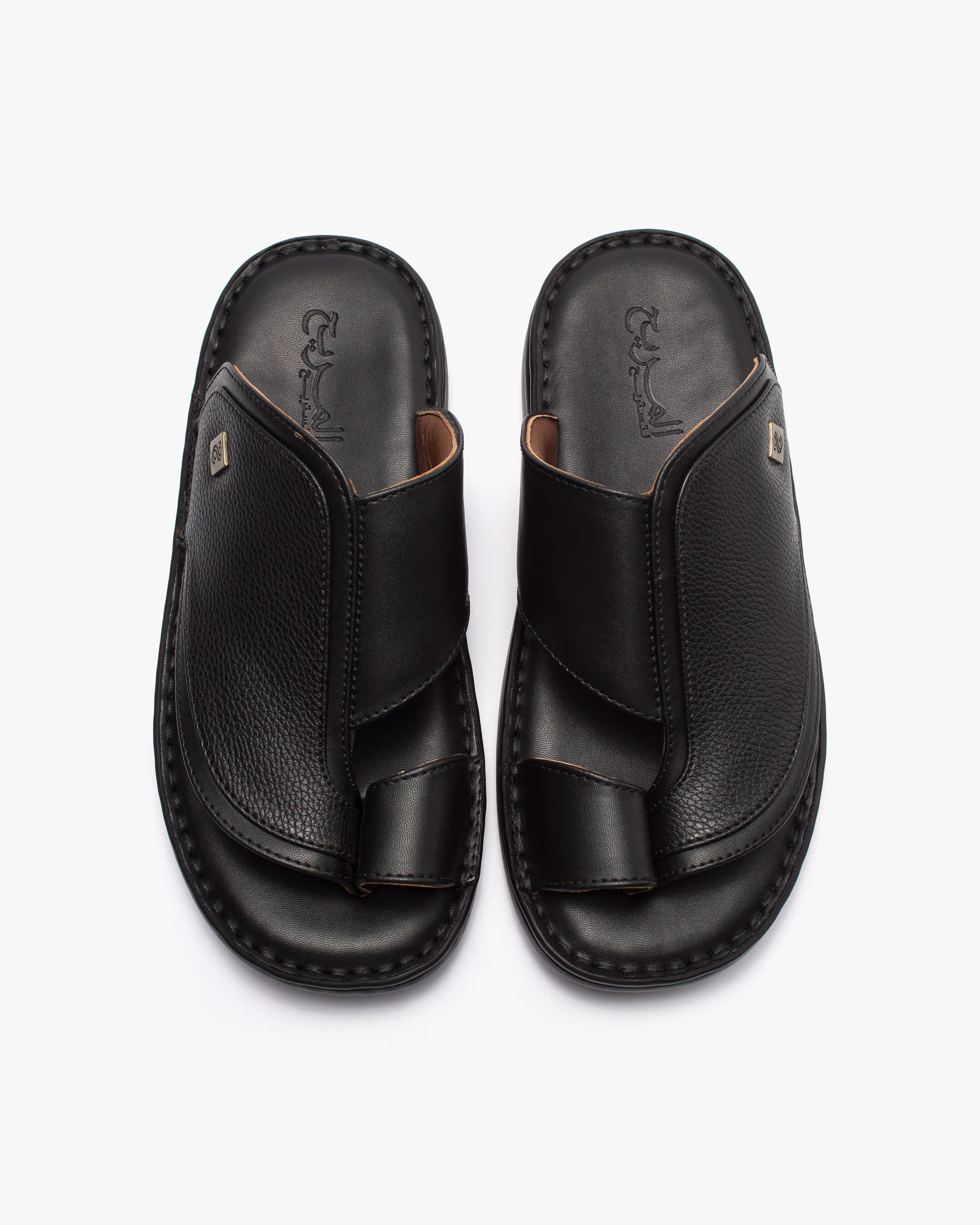 حذاء شرقي طبي خياطة يدوية (أسود)