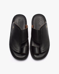 حذاء شرقي طبي خياطة يدوية (أسود)