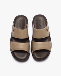 نعال طبي خياطة يدوية (بيج&بني)