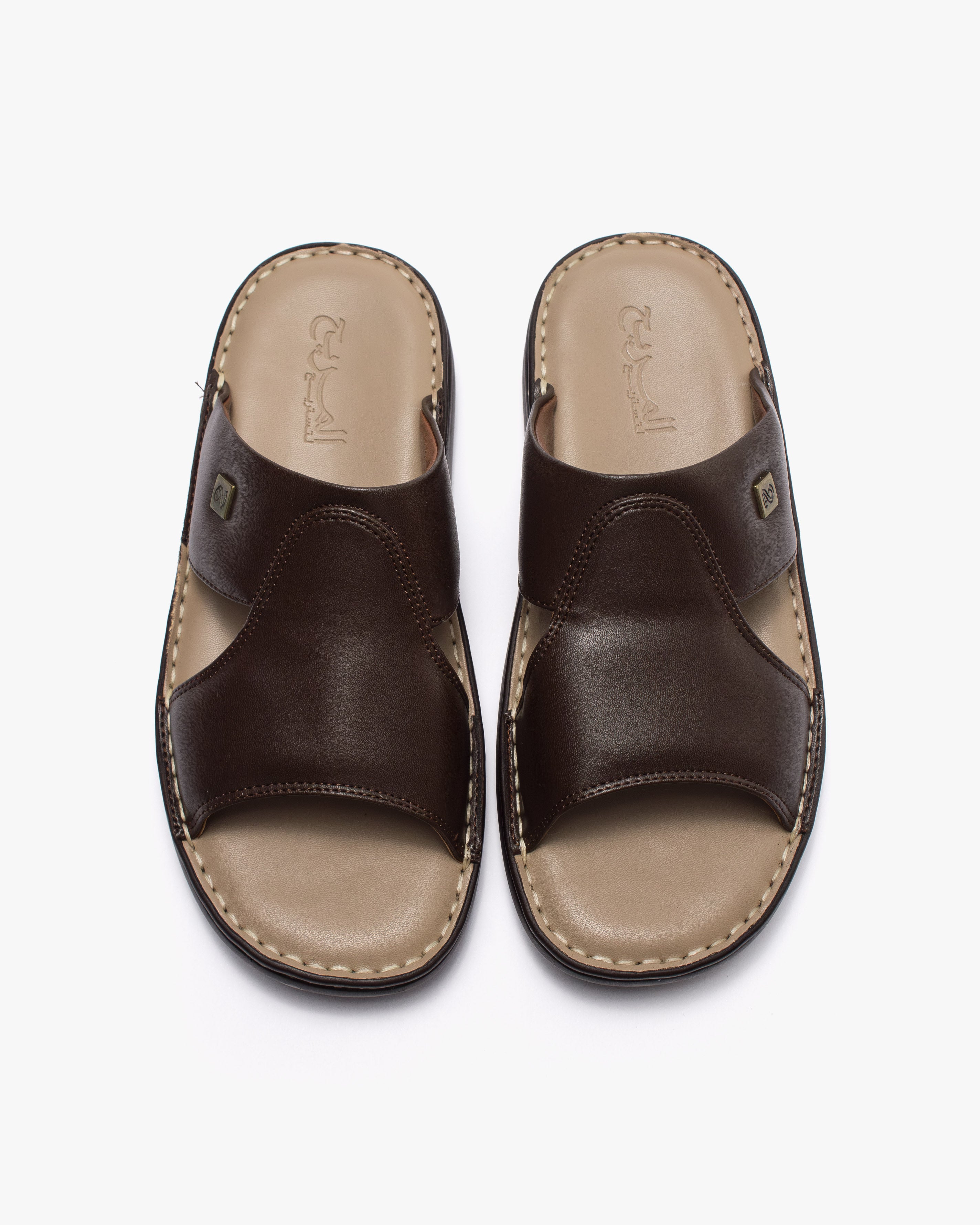 نعال طبي خياطة يدوية (بني&بيج)