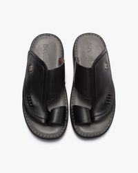 حذاء شرقي طبي خياطة يدوية (أسود&رصاصي)