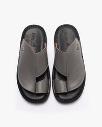 حذاء شرقي طبي خياطة يدوية (رصاصي&أسود)