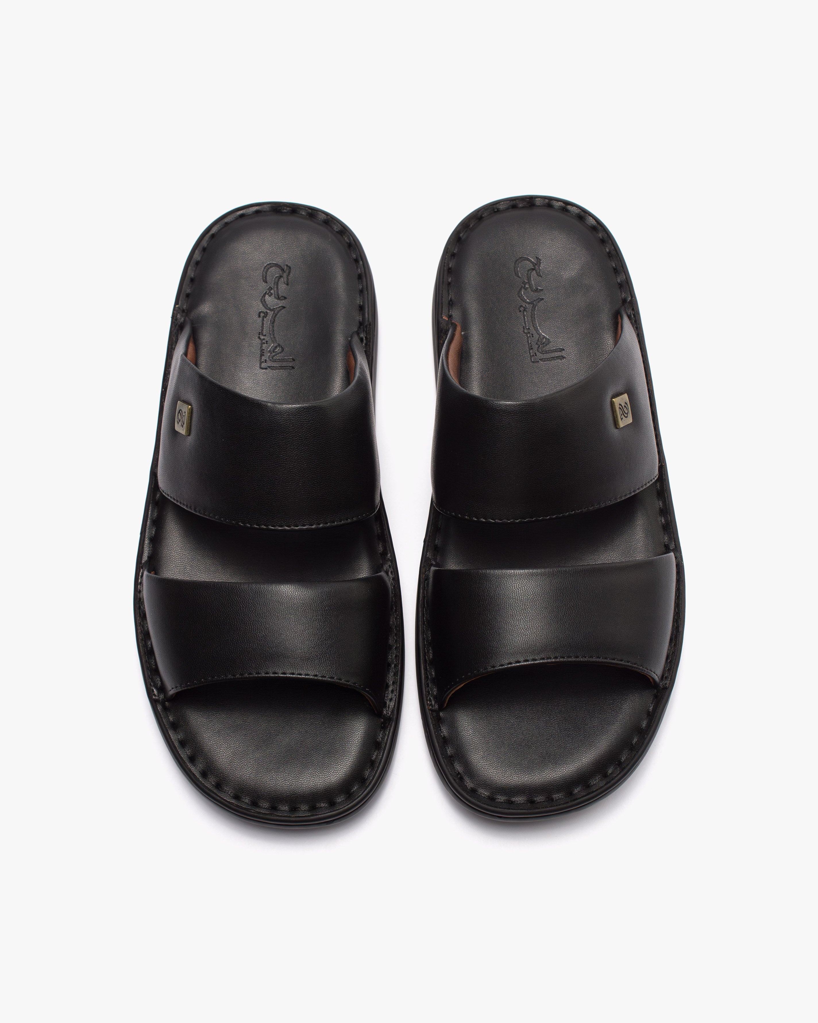 نعال طبي خياطة يدوية (أسود)