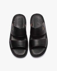 نعال طبي خياطة يدوية (أسود)