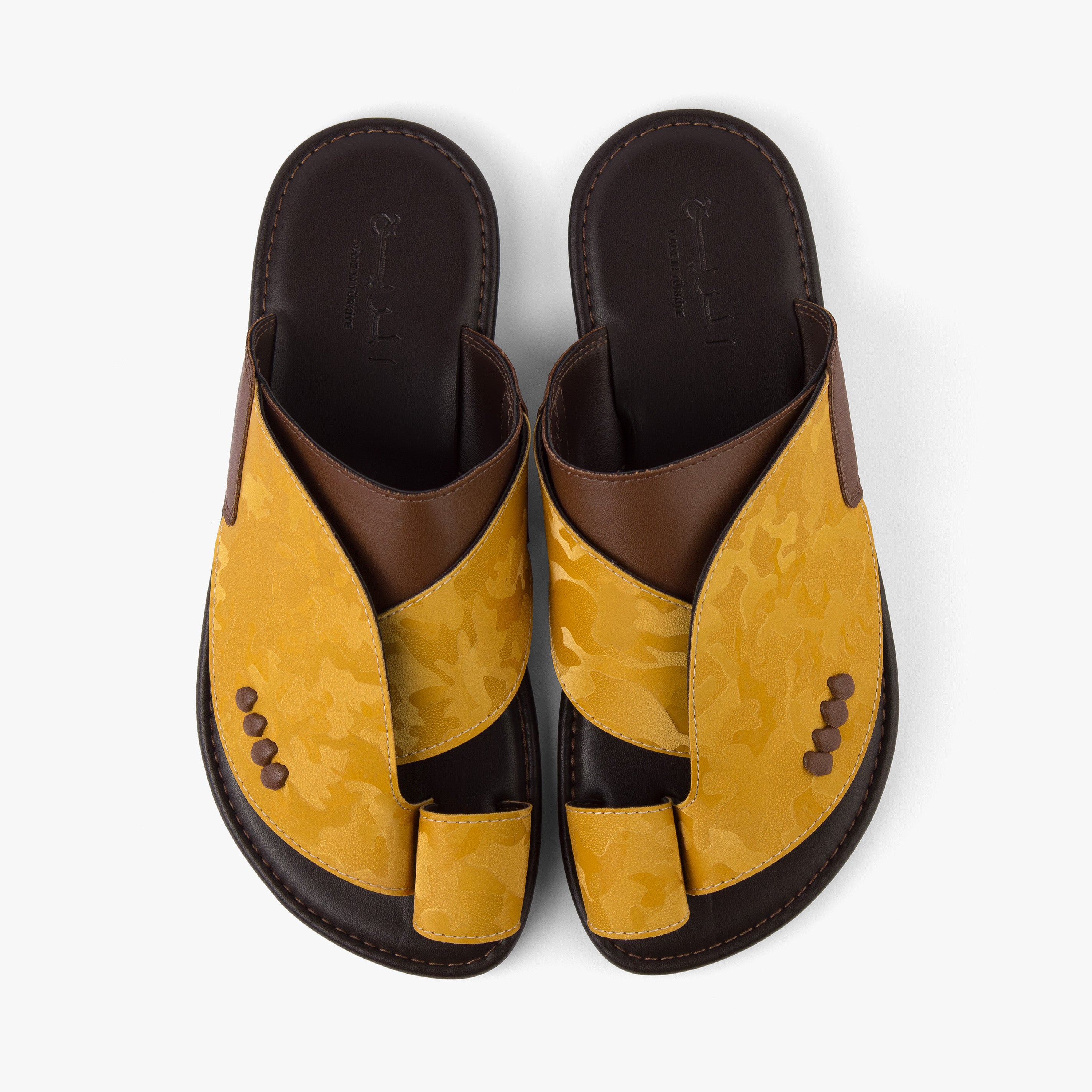 حذاء شرقي تركي تمويهي (أصفر&بني)