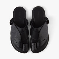 حذاء شرقي تركي شكل جلد التمساح (أسود)