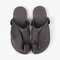 حذاء شرقي تركي جلد (رصاصي)