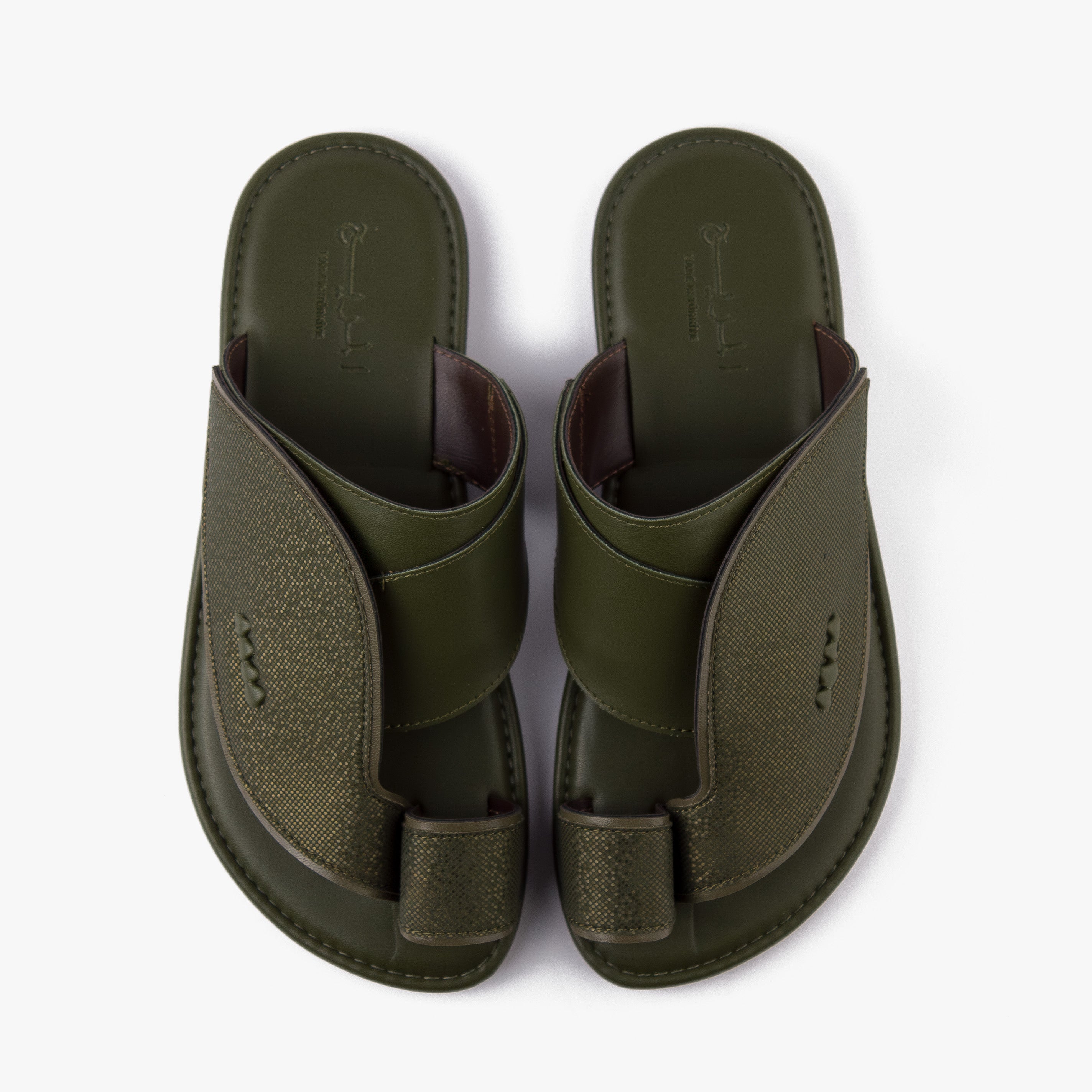 حذاء شرقي تركي منقط نجوم (زيتي)