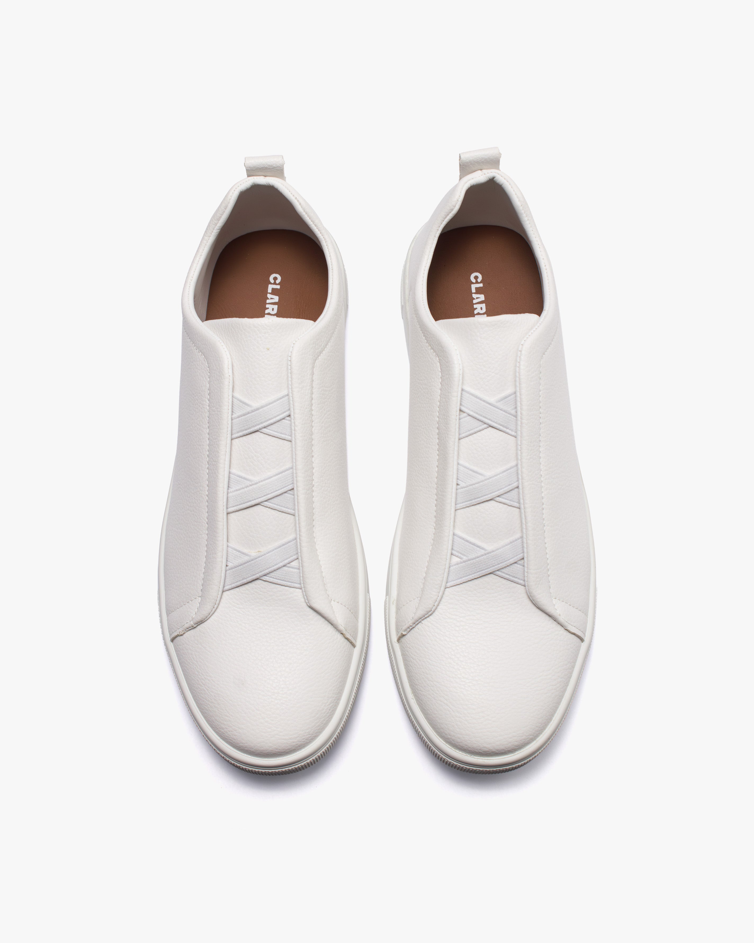 حذاء كاجوال رجالي جلد فاخر (أبيض)