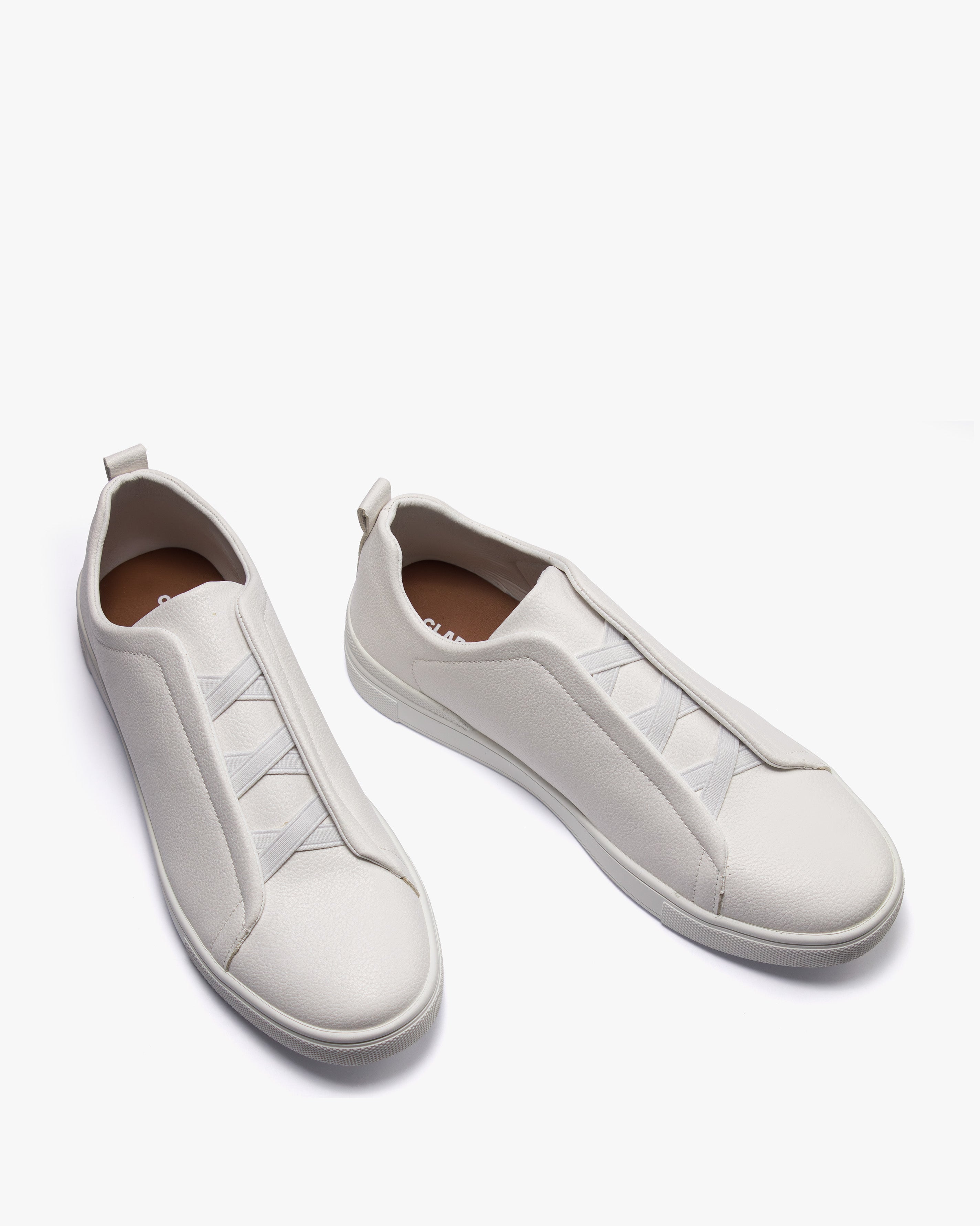 حذاء كاجوال رجالي جلد فاخر (أبيض)