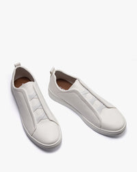 حذاء كاجوال رجالي جلد فاخر (أبيض)